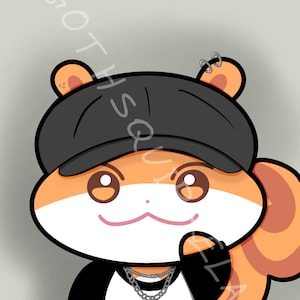 Ardilla gótica - JJOONGrami - Ateez / Aniteez - Kim Hongjoong - KPop FanArt - Impresión de arte digital de 5 x 7 pulgadas