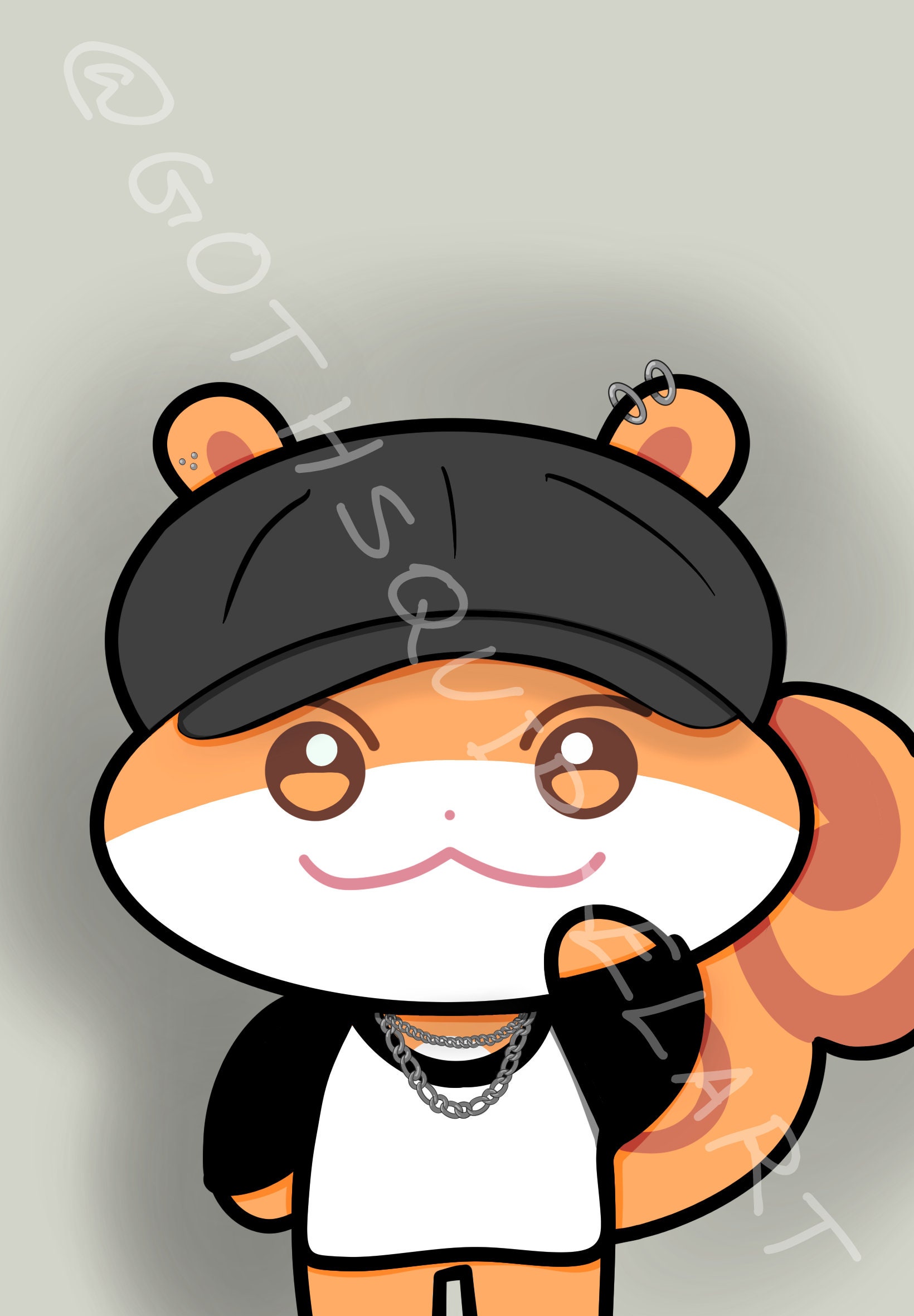 Ateez/aniteez Inspired - GOTH SQUIRREL - Jjoongrami - Hongjoong