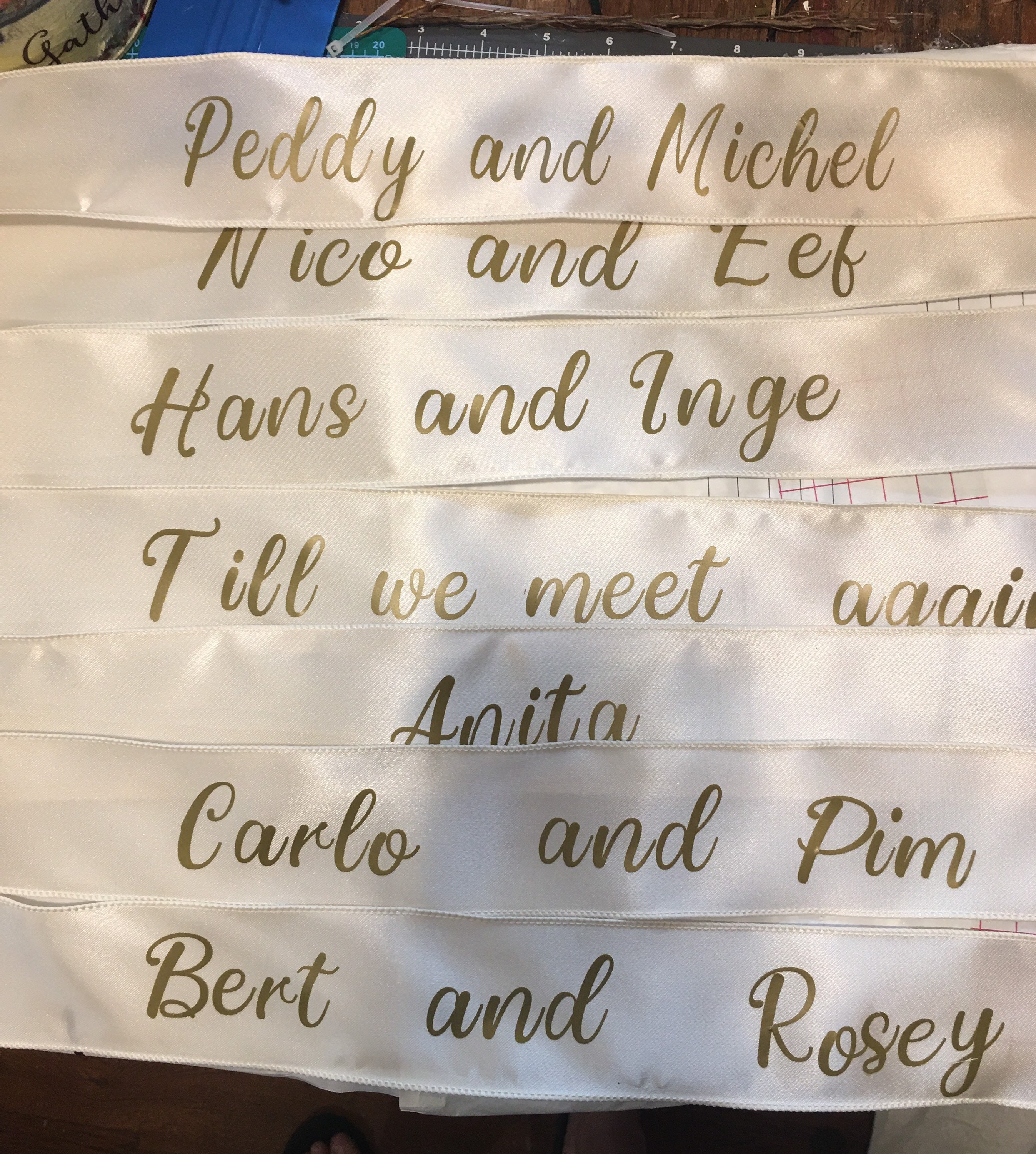 Funeral memorial ribbon custom printed with your message. Etsy