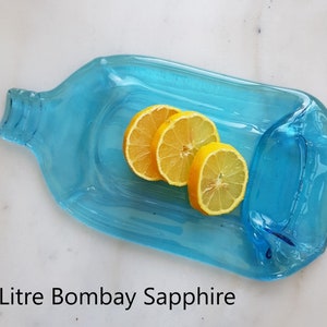 Upcycled flat gin and other bottles.