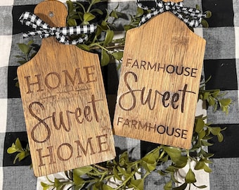 Mini Farmhouse Cutting Boards|Home Decor|Home Sweet Home|Farmhouse Sweet Farmhouse|Farmhouse Decor|Cutting Board|Kitchen|DixieFarmDesignsLLC