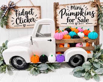 3D Mini Pumpkin Fidget Clicker|Fall Decor|Pumpkins|Desk Decor|Fall Fidget Toy|Halloween Decor|Fidget Clicker|Party Favor|DixieFarmDesignsLLC