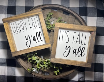 Happy Fall Y’All or It’s Fall Y’all Sign|Fall Decor|Farmhouse Decor|DizieFarmDesignsLLC