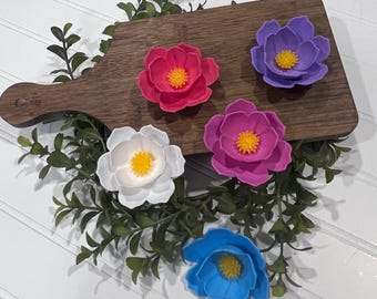 3D Printed - Flower Magnet|Home Decor|Kitchen Magnet|Refridgerator Magnet|Flowers|Magnet|Gift|DixieFarmDesigns