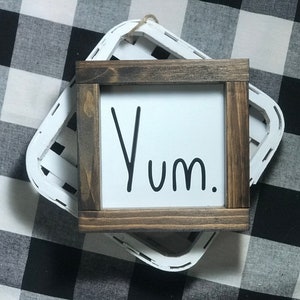 Yum Sign|Kitchen Decor|Farmhouse Kitchen|Tier Tray|DixieFarmDesignsLLC