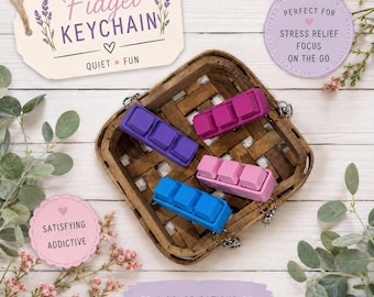 3D Printed - Keyboard Fidget Clicker|Desk Toy|Fidget Clicker|Sensory Toy|Stress Relief Toy|Back To School|Stocking Stuffer|DixieFarmDesigns