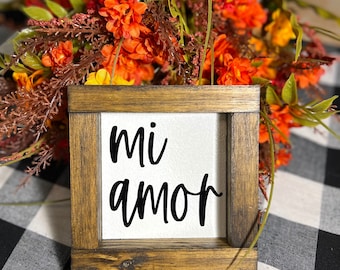 Mi Amor Sign|Home Decor|Love|My Love|Bedroom Decor|Happy Valentine’s Day|DixieFarmDesignsLLC