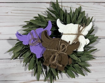 3D Printed Highland Cow Coaster|Gift|Coaster|Home Decor|Cow Decor|DixieFarmDesignsLLC