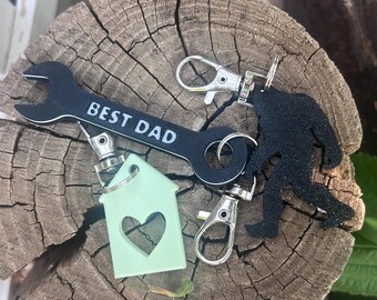3D Printed - Best Dad, Home, Sasquatch Keychain|Gift|Keychain|Fathers Day Gift|DixieFarmDesignsLLC