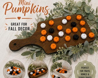 3D Mini Pumpkins|Fall Decor|Pumpkins|Desk Decor|Tiny Pumpkins|Halloween Decor|DixieFarmDesignsLLC