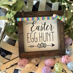 Easter Egg Hunt Sign|Easter Decor|Farmhouse Decor|Easter Sign|Dixie Farm Designs