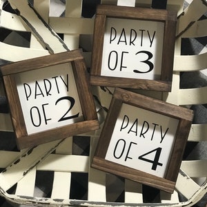 Party of Sign|Family Sign|Party of 2|Party of 3|Farmhouse Sign|Farmhouse Decor|Family Decor|Tier Tray|DixieFarmDesigns