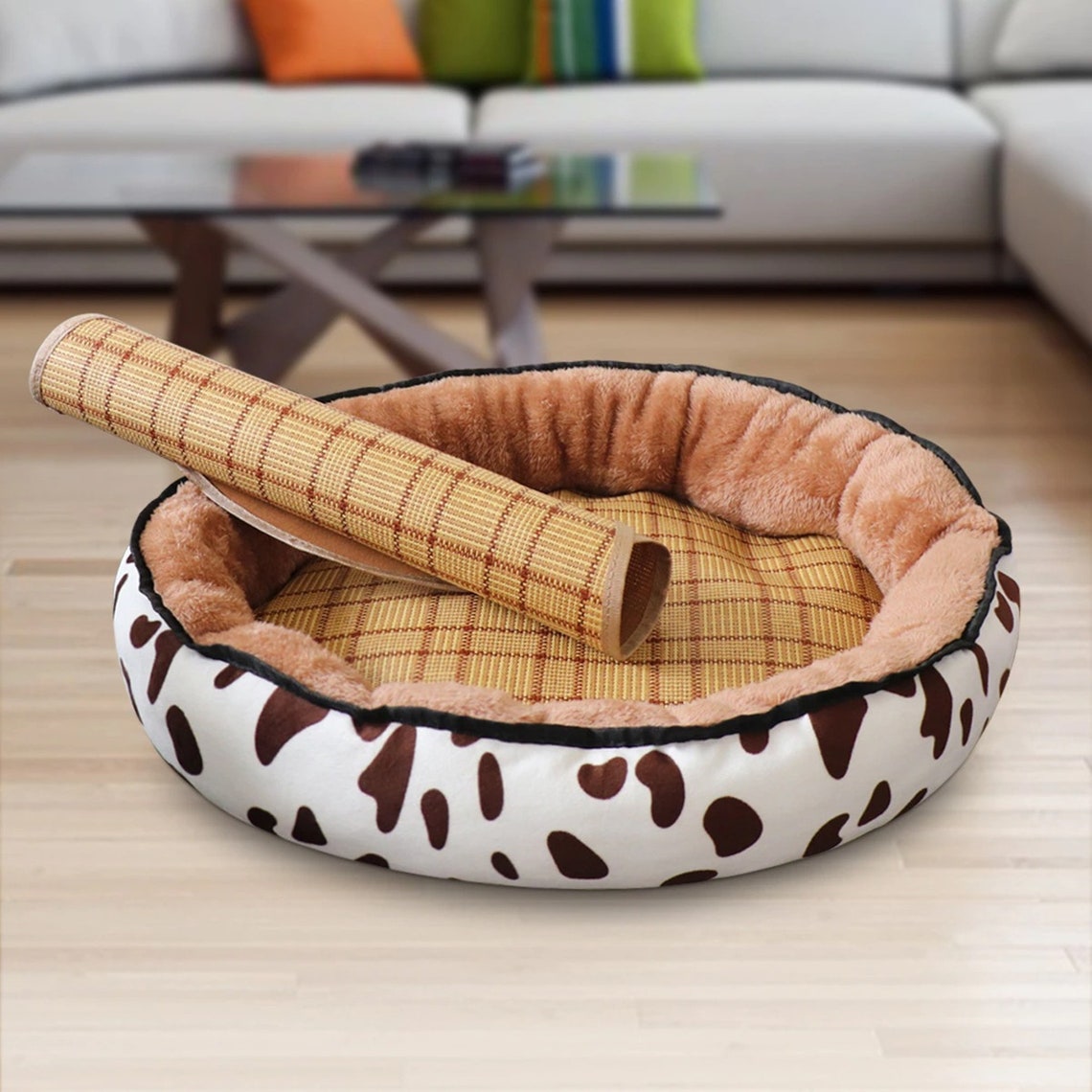 Best sale round Pet Bed For Dogs Cat Kennel Soft Washable Etsy
