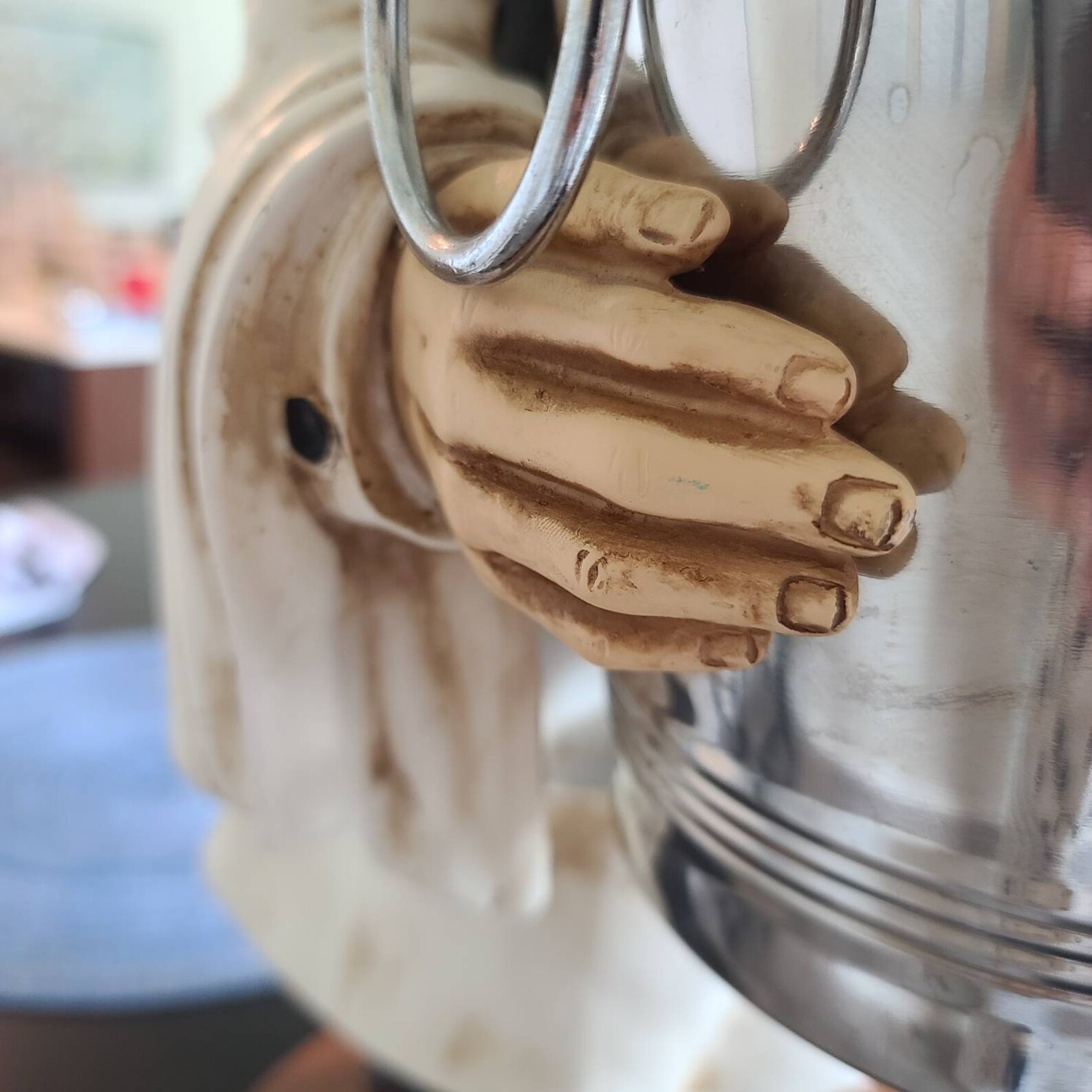 Vintage Butler Statue Fat Bistro Waiter with Ice Bucket Wine Etsy