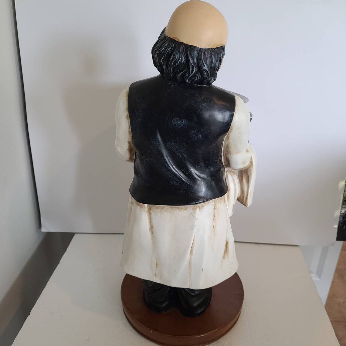 Vintage Butler Statue Fat Bistro Waiter with Ice Bucket Wine Etsy