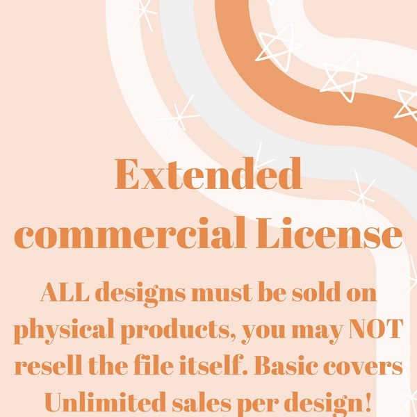 Extended commercial license for unlimited sales to print on small shop products, Unlimited selling seamless patterns on physical products