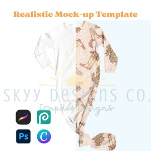 Baby vastbinden realistische mock-upsjabloon voor Procreate en Photoshop en Canva, naadloos patroonmodel, jouw ontwerp hier naadloos model