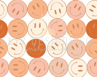 Smiley Face Seamless File Boho Seamless Pattern Kids Etsy