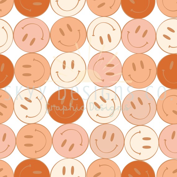 Smiley Face Seamless File Boho Seamless Pattern Kids Etsy Denmark