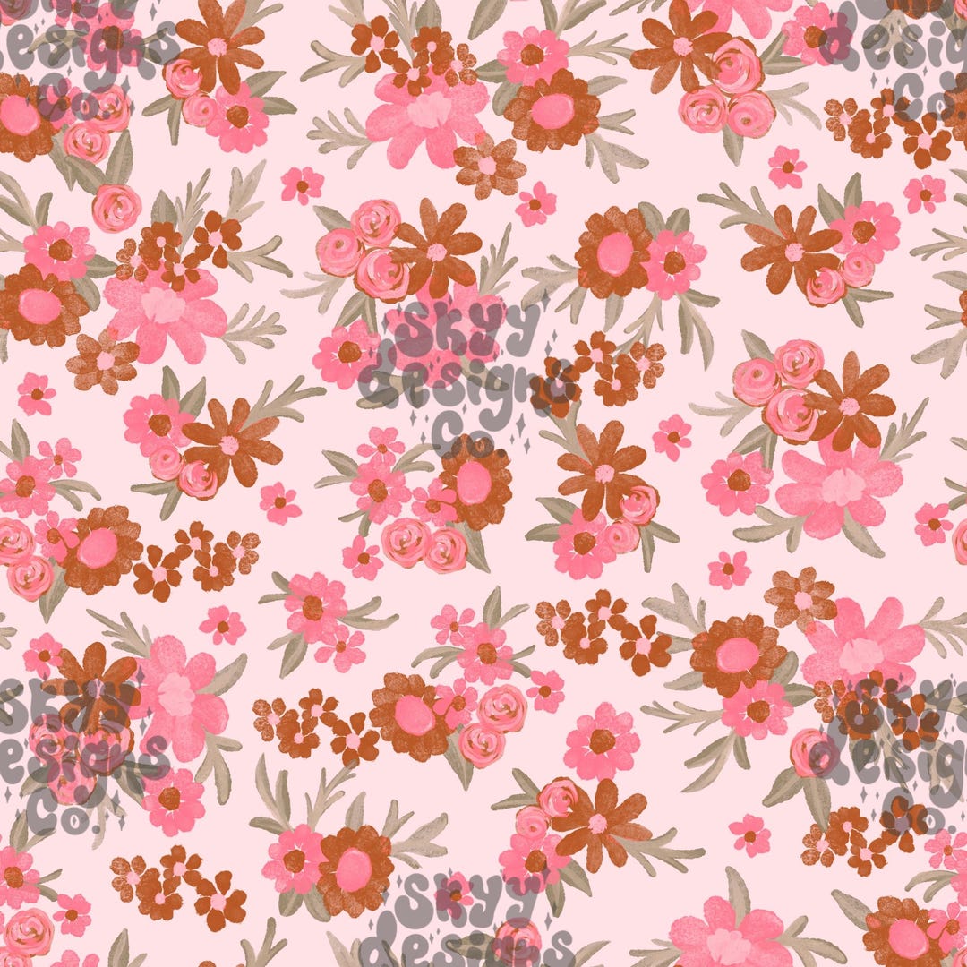 Watercolor Dainty Floral Seamless Pattern Design for Spring, Spring ...