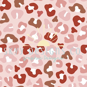Girly cheetah print seamless pattern for Valentine&#39;s Day, seamless repeat pattern for cheetah print fabric sublimations