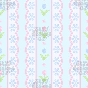 Tulipe pastel printanière floral dentelle rayures transparente motif, tulipes numériques floral transparente papier, utilisation commerciale, rayures florales à télécharger