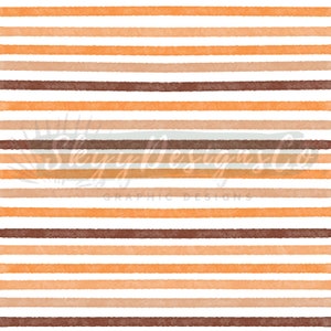 Fall stripes digital seamless pattern for fabrics and wallpapers, Fall watercolor stripes seamless pattern, digital paper stripes