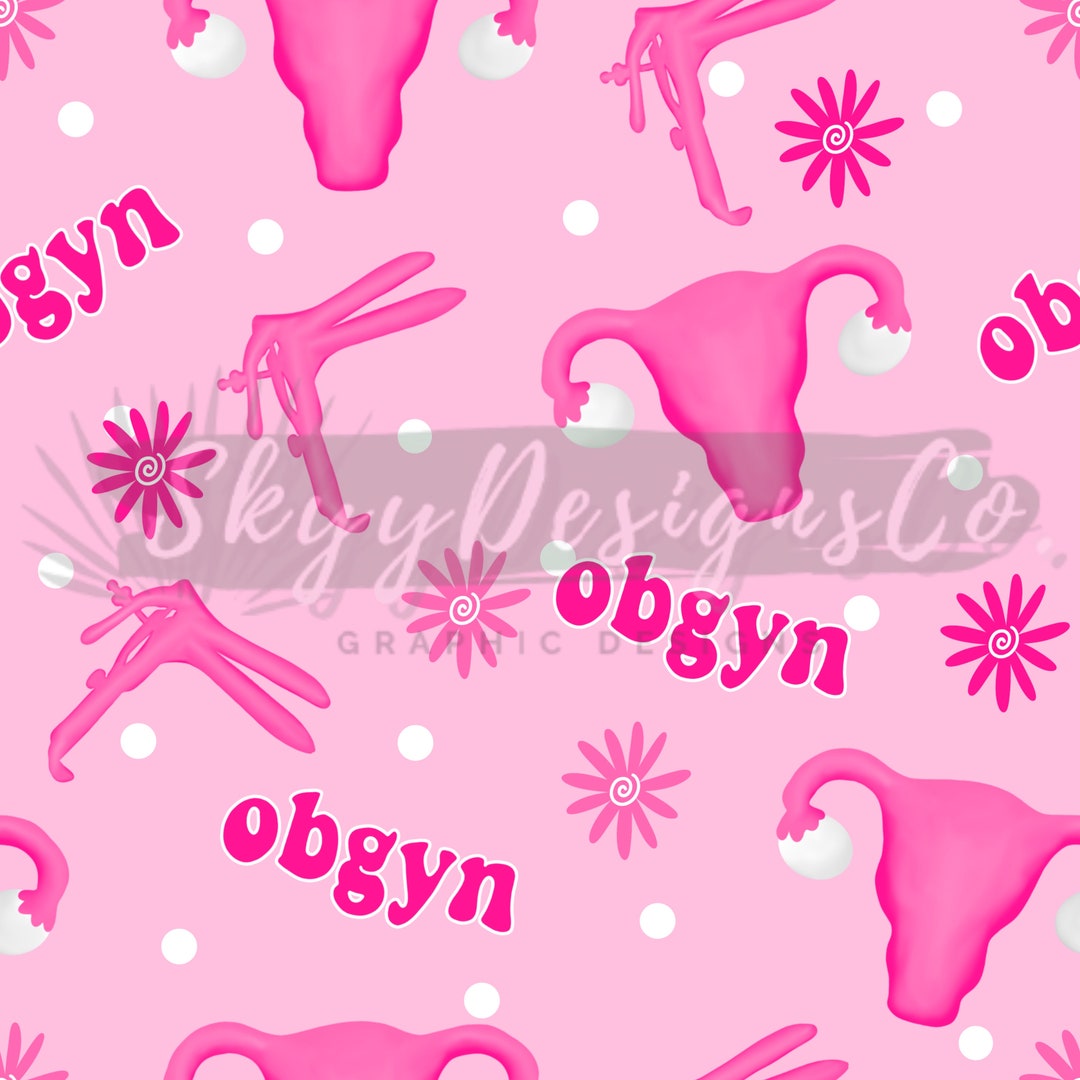 OBGYN Medical Digital Seamless Pattern for Fabrics and Wallpapers