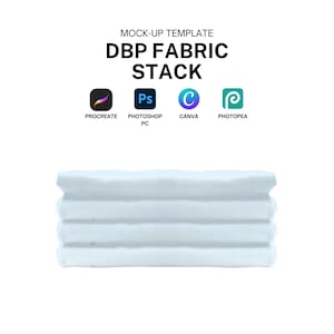 DBP Fabric Stack Realistische Mockup Vorlage für Procreate, Photoshop, Canva Digital Download