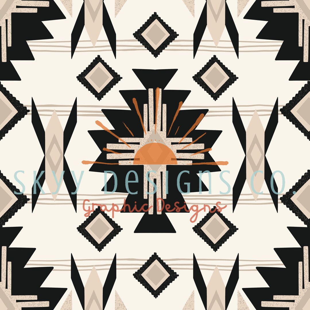Beige Boho Tribal Seamless Pattern, Neutral Abstract Pattern Paper ...