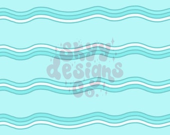 Retro summer waves gender neutral seamless pattern for fabric sublimation, trendy summer retro beach s fabric pattern file