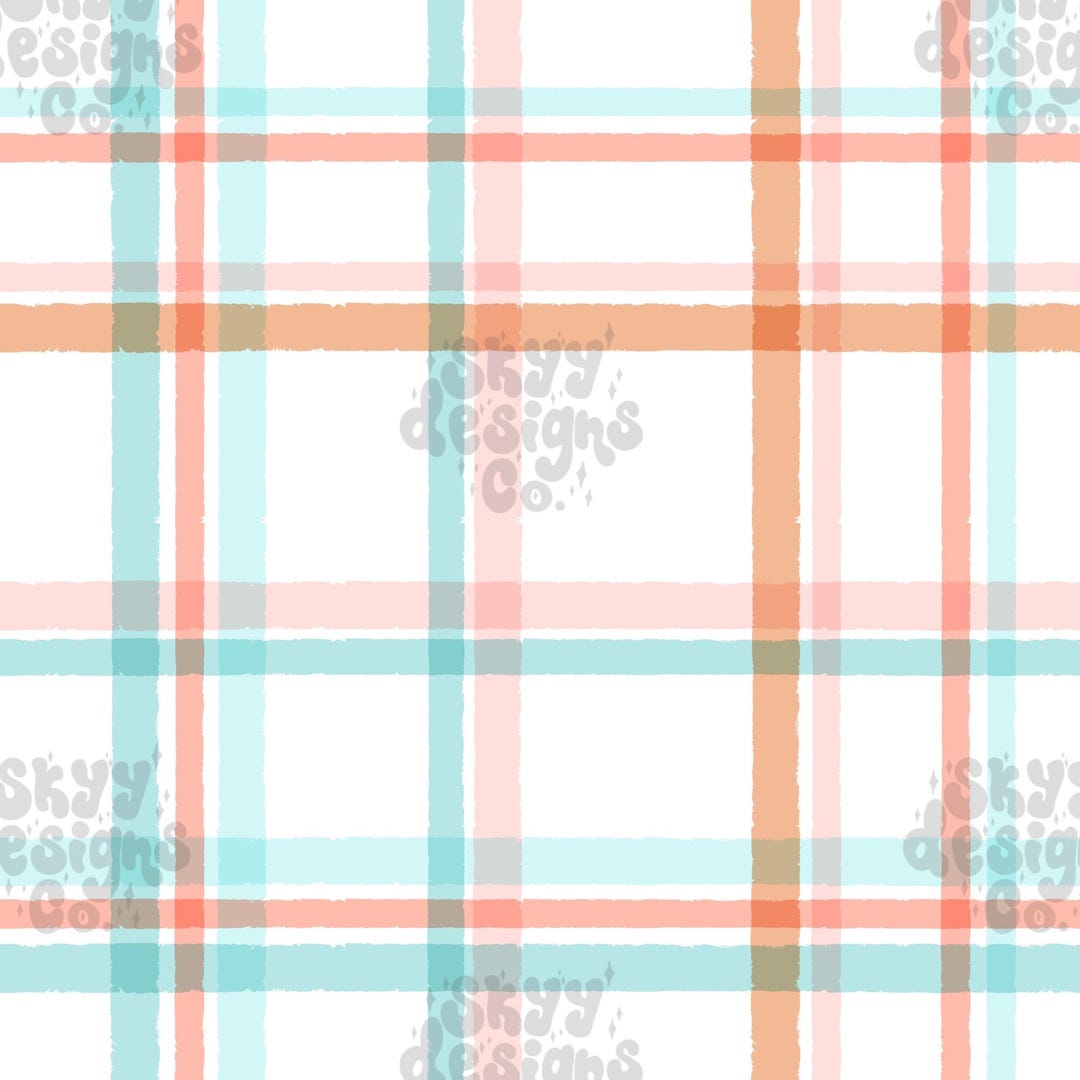 Pastel Plaid Seamless Pattern for Spring, Bright Gingham Pattern Paper ...