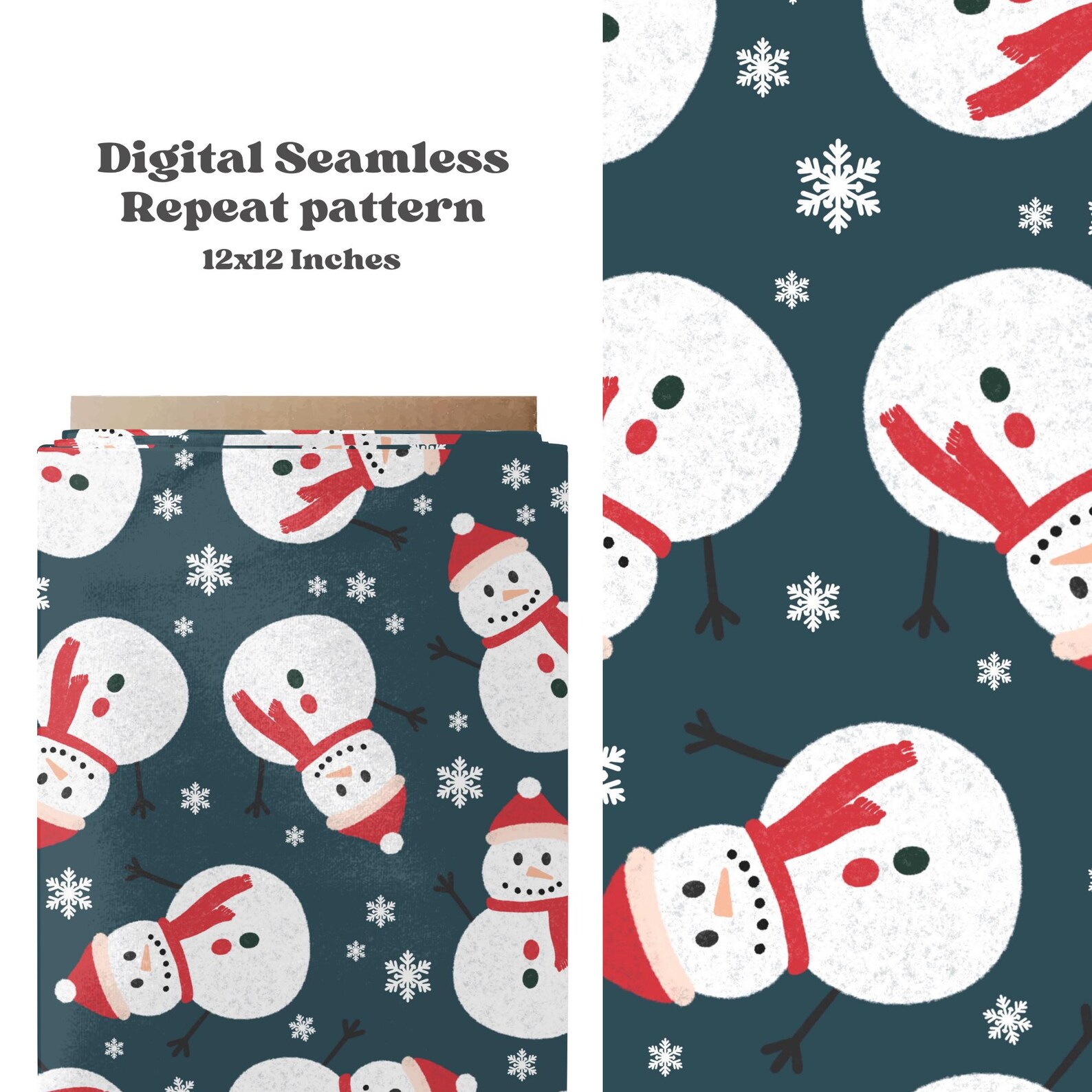 Boys Retro Christmas Seamless Pattern Bundle, Kids Winter Pattern ...