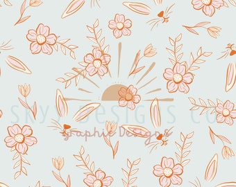 Pastel Floral Bunny Seamless Pattern, Easter Pattern Paper Digital ...