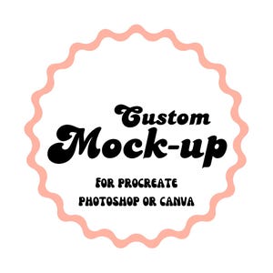 Benutzerdefinierte realistische Mock-up-Vorlage für Procreate und Photoshop, Ihr Design hier Mock-up-Vorlage, digitale Mock-up-Vorlage Benutzerdefiniert