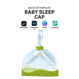 Modelo realista de chapéu de bebê para download digital no Procreate, Photoshop e Canva.