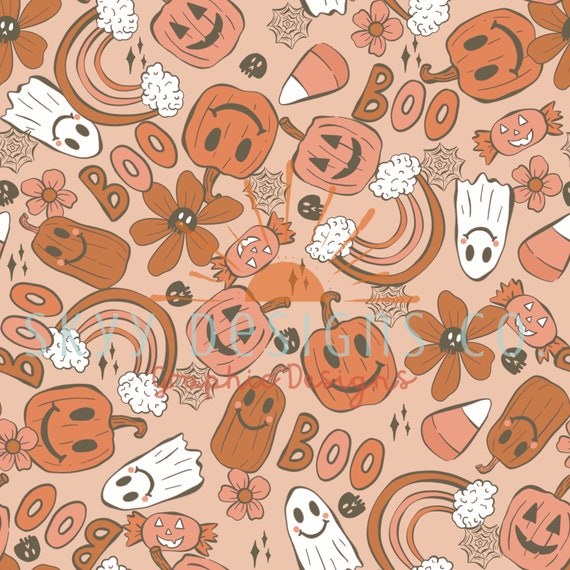 Boho Smiley Face Pumpkins and Ghosts for Halloween Digital - Etsy Boho Smiley Face Pumpkins and Ghosts for Halloween Digital - Etsy