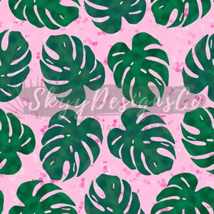 Tropische Blätter Glitzer, digitale nahtlose Muster für Stoffe und Tapeten, Tropische Blätter nahtlose Dateien, Digitales Papier Monstera Blatt