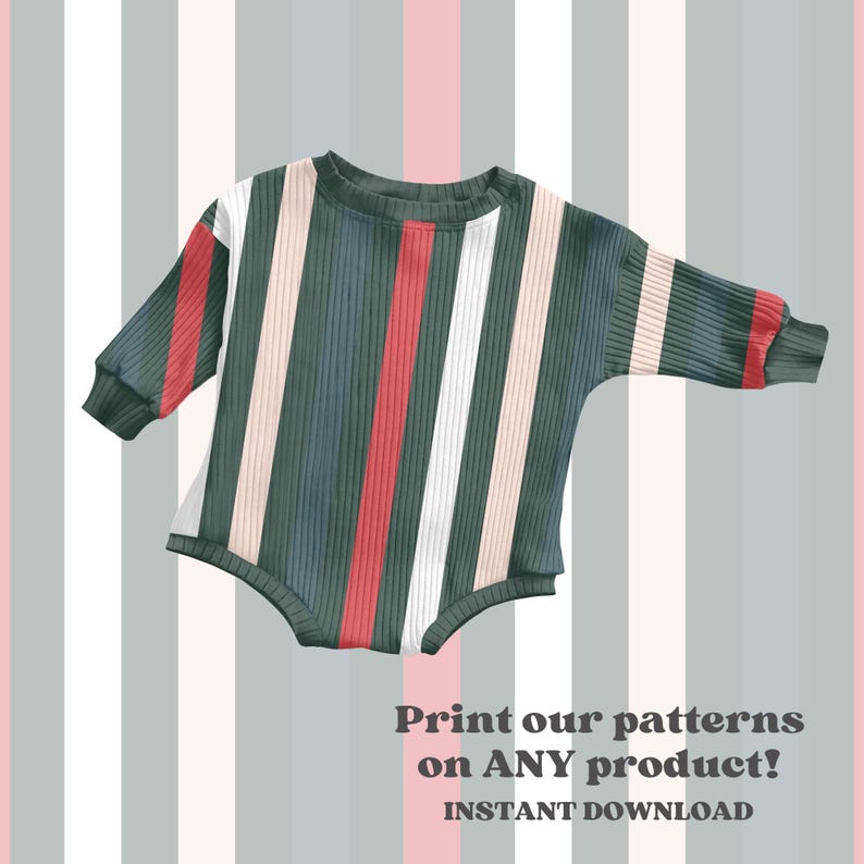 Boys Retro Christmas Seamless Pattern Bundle, Kids Winter Pattern ...