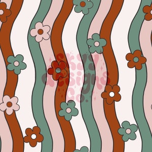 Retro gewellte Weihnachten digitale nahtlose Muster für Stoffe und Tapeten, Weihnachten nahtlose Muster, digitales Papier Retro Weihnachtsmuster