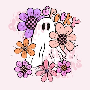Trendy spook Halloween Png-ontwerp, val Png-bestand, Halloween Png-letters voor shirt, Png-ontwerpbestand downloaden