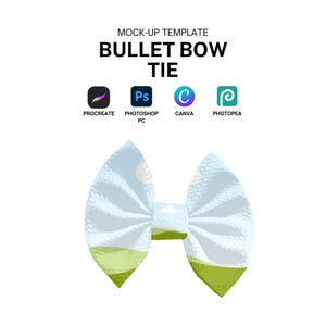 Basic Kids Bow Realistic Mock-up Template for Procreate, Photoshop, Canva Digital Download