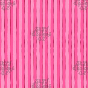 Puede incluir: Un patrón sin costuras con rayas verticales en tonos de rosa. Las rayas tienen un aspecto ligeramente desigual, dibujado a mano, creando un diseño lúdico y texturizado. La paleta de colores está dominada por tonos rosas brillantes y suaves.