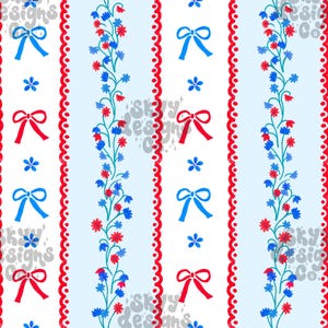 Conception de modèle sans couture de dentelle florale de coquette de juillet, papier numérique sans couture floral de quatrième de juillet, utilisation commerciale, fichier de rayure florale