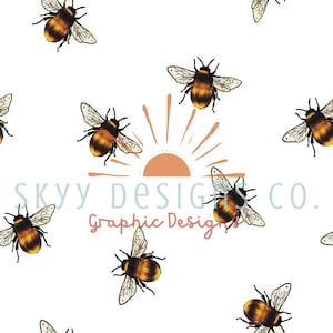 Bumble bees digital seamless pattern for fabrics and wallpapers, realistic bees seamless pattern, digital paper bees, file for wallpaper