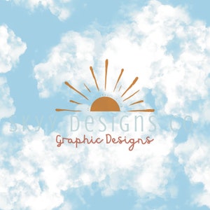Clouds and sky digital seamless pattern for fabrics and wallpapers, Clouds digital repeat seamless pattern, Digital paper clouds