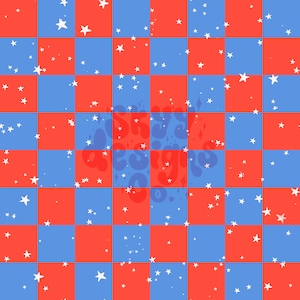 Checkered Fourth of July digital seamless pattern for fabrics and wallpapers, Retro July Digital paper file for fabrics