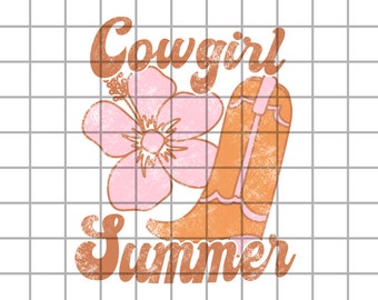 Diseño de camiseta vaquera tropical PNG de verano occidental, descarga digital