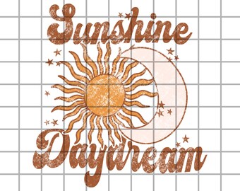 Boho Sun Moon PNG Design, Celestial T Shirt Design Digital Download