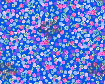 Neon Dainty Floral Seamless Pattern for Summer, Bright Flowers